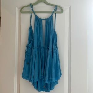 All for you blue Free People top